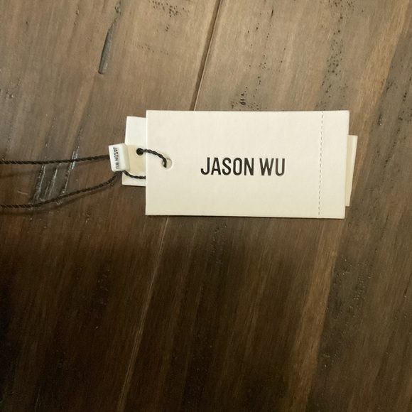 Jason Wu Linen Blend Lavender 2 Piece Wide Leg Pant Bow Crop Top Set Size Large - Picture 4 of 11